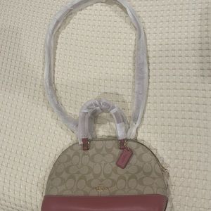 Coach Sig mini sierra sat light khaki rouge